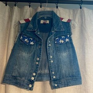 Denim vest - Patriotic theme. Great for 4th of July 🇺🇸